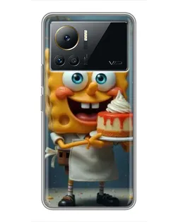 Чехол для Infinix Note 12 2023 с картинкой «Повар Спанч Боб»