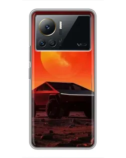 Чехол для Infinix Note 12 2023 с картинкой «Cybertruck на Марсе»