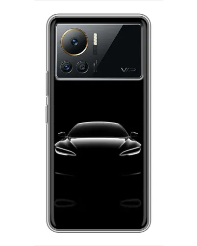 Чехол для Infinix Note 12 2023 с картинкой «Силуэт Tesla Night»