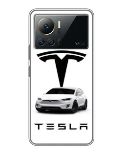 Чехол для Infinix Note 12 2023 с картинкой «Tesla White Style»