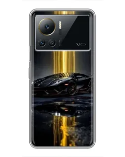 Чехол для Infinix Note 12 2023 с картинкой «Ночной Lamborghini драйв»