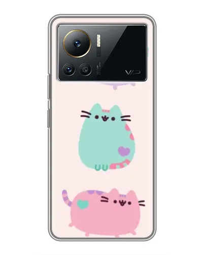 Чехол для Infinix Note 12 2023 с картинкой «Pusheen трио» Чехол для Infinix Note 12 2023 с картинкой «Pusheen трио»