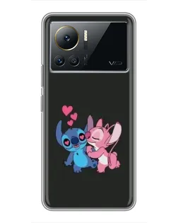 Чехол для Infinix Note 12 2023 с картинкой «Анжел целует Стича»