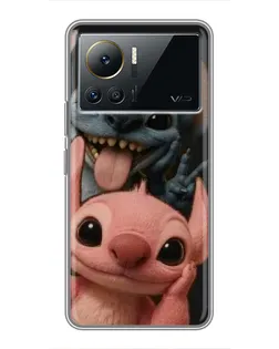Чехол для Infinix Note 12 2023 с картинкой «Стич и Ангел»