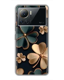 Чехол для Infinix Note 12 2023 с картинкой «Клевер в золоте»