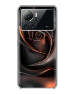 Чехол для Infinix Note 12 2023 с картинкой «Шелковая черная роза»