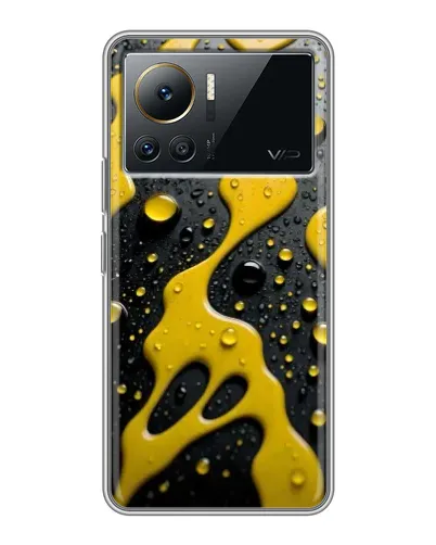 Чехол для Infinix Note 12 2023 с картинкой «Жидкое желтое золото»