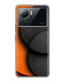 Чехол для Infinix Note 12 2023 с картинкой «Геометрия оранжевых кругов»