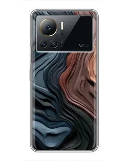 Чехол для Infinix Note 12 2023 с картинкой «Цветные волны каньона»