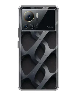 Чехол для Infinix Note 12 2023 с картинкой «Объемное серое плетение»