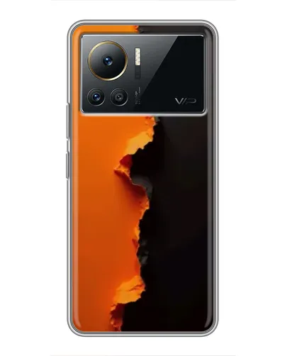 Чехол для Infinix Note 12 2023 с картинкой «Оранжевый разлом»