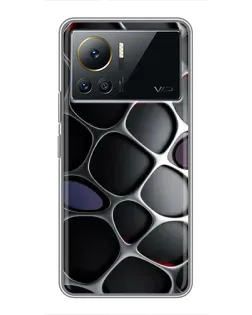 Чехол для Infinix Note 12 2023 с картинкой «Объемная темная решетка»
