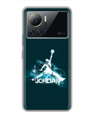 Чехол для Infinix Note 12 Pro (4G) с картинкой «Jordan Blue Fire»