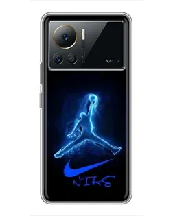 Чехол для Infinix Note 12 Pro (4G) с картинкой «Jordan Neon Blue»
