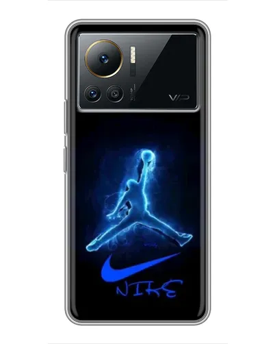 Чехол для Infinix Note 12 Pro (4G) с картинкой «Jordan Neon Blue»