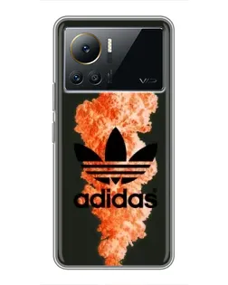 Чехол для Infinix Note 12 Pro (4G) с картинкой «Оранжевый дым Adidas»