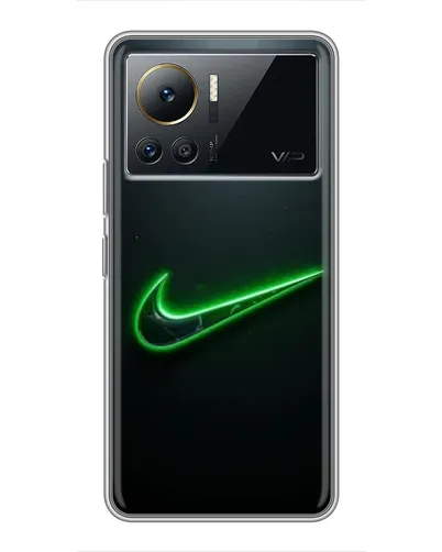 Чехол для Infinix Note 12 Pro (4G) с картинкой «Неоновый контур Nike»