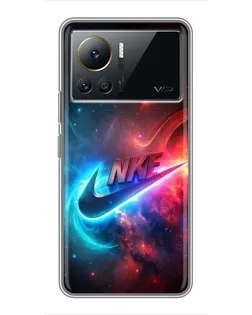 Чехол для Infinix Note 12 Pro (4G) с картинкой «Огненный логотип Nike»
