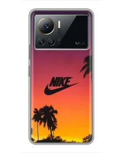 Чехол для Infinix Note 12 Pro (4G) с картинкой «Nike на закате солнца»