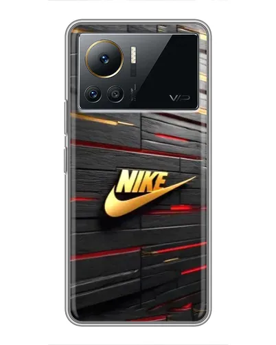 Чехол для Infinix Note 12 Pro (4G) с картинкой «Золотой Nike на металле»