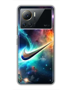 Чехол для Infinix Note 12 Pro (4G) с картинкой «Космический Nike Swoosh»