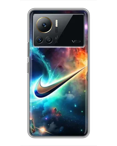 Чехол для Infinix Note 12 Pro (4G) с картинкой «Космический Nike Swoosh»