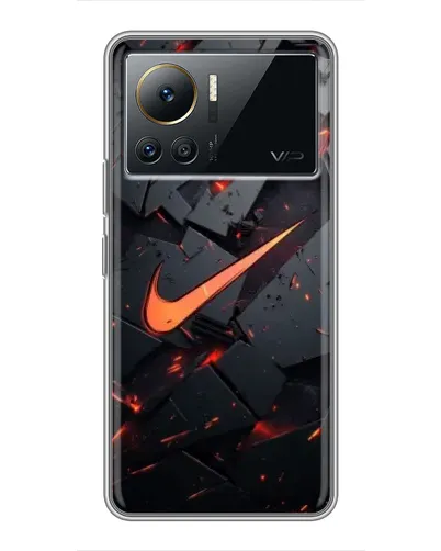 Чехол для Infinix Note 12 Pro (4G) с картинкой «Nike — эффект разломов»