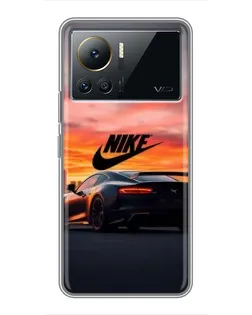 Чехол для Infinix Note 12 Pro (4G) с картинкой «Nike и суперкар»