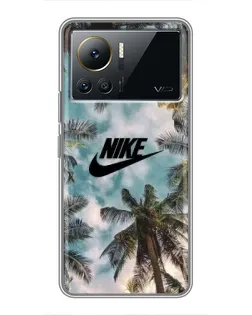 Чехол для Infinix Note 12 Pro (4G) с картинкой «Тропический принт Nike»