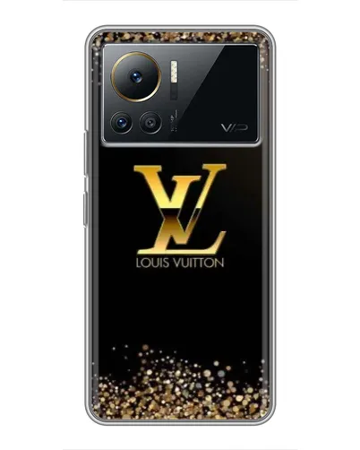 Чехол для Infinix Note 12 Pro (4G) с картинкой «LV — золотые искры» Чехол для Infinix Note 12 Pro (4G) с картинкой «LV — золотые искры»