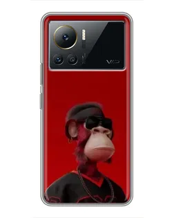 Чехол для Infinix Note 12 Pro (4G) с картинкой «Bored Ape в красном»