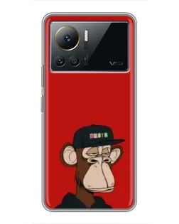 Чехол для Infinix Note 12 Pro (4G) с картинкой «Bored Ape — красный фон»