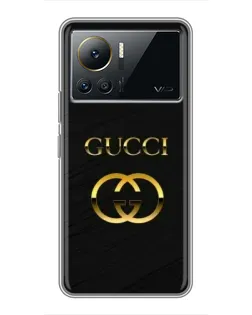 Чехол для Infinix Note 12 Pro (4G) с картинкой «Золотой логотип Gucci»