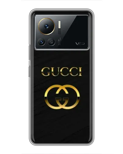 Чехол для Infinix Note 12 Pro (4G) с картинкой «Золотой логотип Gucci»