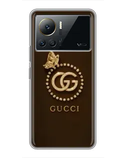 Чехол для Infinix Note 12 Pro (4G) с картинкой «Gucci — золотая бабочка»
