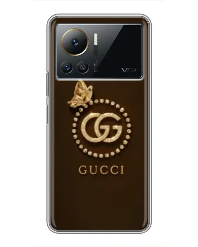 Чехол для Infinix Note 12 Pro (4G) с картинкой «Gucci — золотая бабочка»