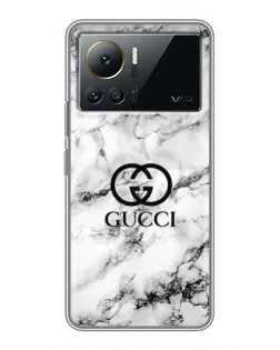 Чехол для Infinix Note 12 Pro (4G) с картинкой «Gucci — мраморный шик»