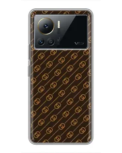 Чехол для Infinix Note 12 Pro (4G) с картинкой «Gucci — золотые диагонали»