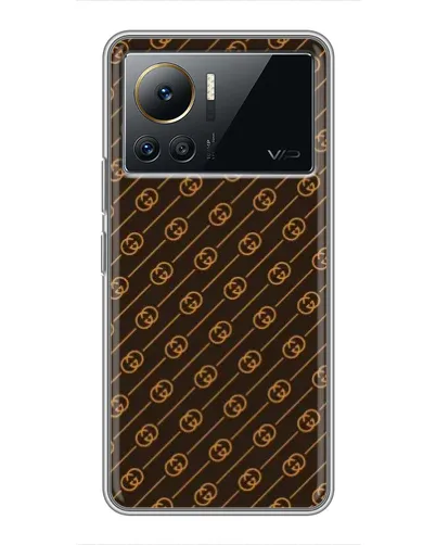 Чехол для Infinix Note 12 Pro (4G) с картинкой «Gucci — золотые диагонали»