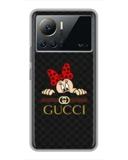 Чехол для Infinix Note 12 Pro (4G) с картинкой «Минни Маус Gucci — черный»