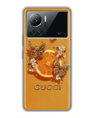 Чехол для Infinix Note 12 Pro (4G) с картинкой «Gucci — золотые бабочки» Чехол для Infinix Note 12 Pro (4G) с картинкой «Gucci — золотые бабочки»