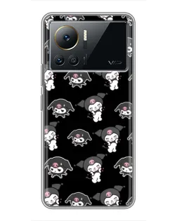 Чехол для Infinix Note 12 Pro (4G) с картинкой «Черный паттерн Kuromi» Чехол для Infinix Note 12 Pro (4G) с картинкой «Черный паттерн Kuromi»
