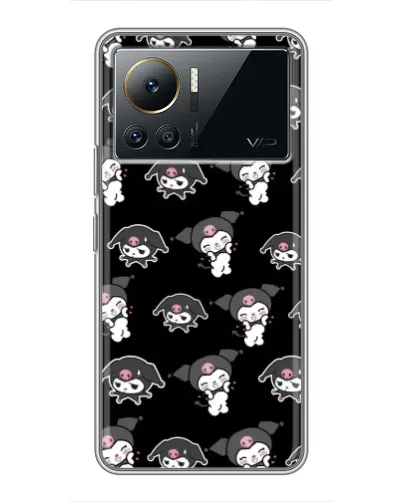 Чехол для Infinix Note 12 Pro (4G) с картинкой «Черный паттерн Kuromi» Чехол для Infinix Note 12 Pro (4G) с картинкой «Черный паттерн Kuromi»