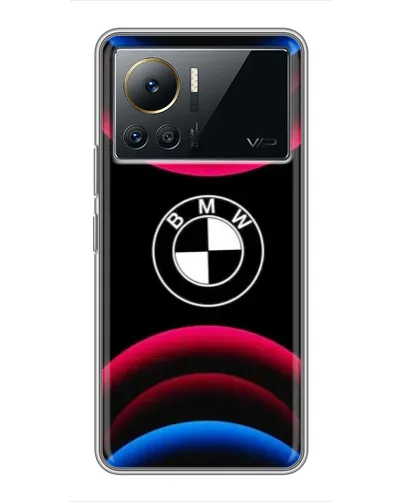 Чехол для Infinix Note 12 Pro (4G) с картинкой «Логотип BMW и неоновые дуги» Чехол для Infinix Note 12 Pro (4G) с картинкой «Логотип BMW и неоновые дуги»