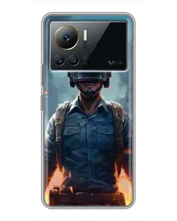 Чехол для Infinix Note 12 Pro (4G) с картинкой «PUBG — реалистичный герой»