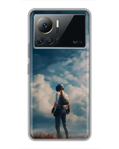 Чехол для Infinix Note 12 Pro (4G) с картинкой «Герой PUBG на скале»