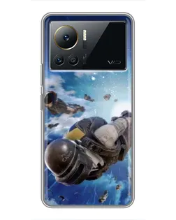 Чехол для Infinix Note 12 Pro (4G) с картинкой «Десант PUBG — прыжок»