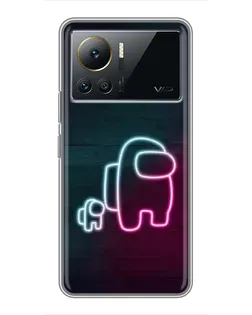 Чехол для Infinix Note 12 Pro (4G) с картинкой «Among Us неон-арт»