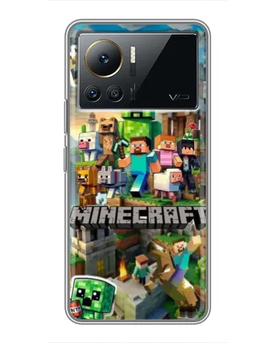 Чехол для Infinix Note 12 Pro (4G) с картинкой «Замок Minecraft»
