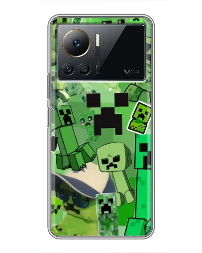 Чехол для Infinix Note 12 Pro (4G) с картинкой «Криперы Minecraft»